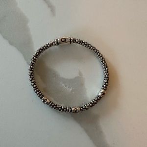 Lagos Sterling Silver X Rope Bracelet, 6mm, size medium